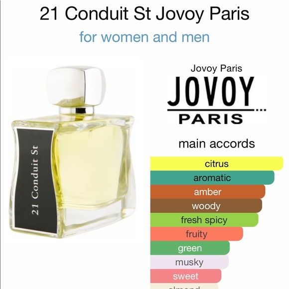 Jovoy Paris Unisex Perfume 21 Conduit St 100ml / 3.4oz Authentic Fragrance - Picture 2 of 3